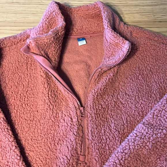 Old Navy Women’s 1/2 Sherpa Top. 3X.Dusty Rose. - Picture 5 of 6